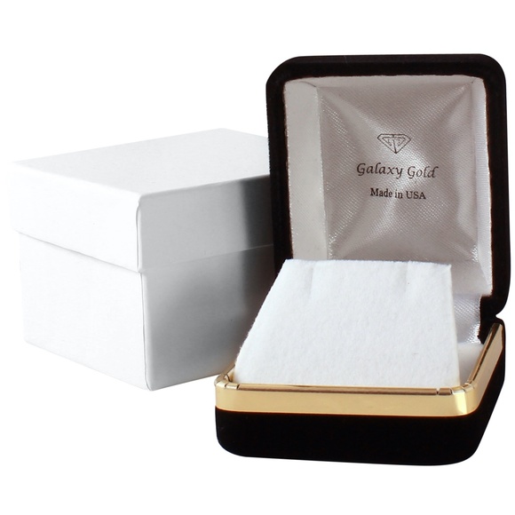 14K. GOLD STUD EARRINGS WITH NATURAL BLACK PEARL - Picture 6 of 8